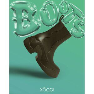 XOCOI Ankle Boots Olive Green Chelsea Boot Sustainable Rubber IT 38 US 8 Italy